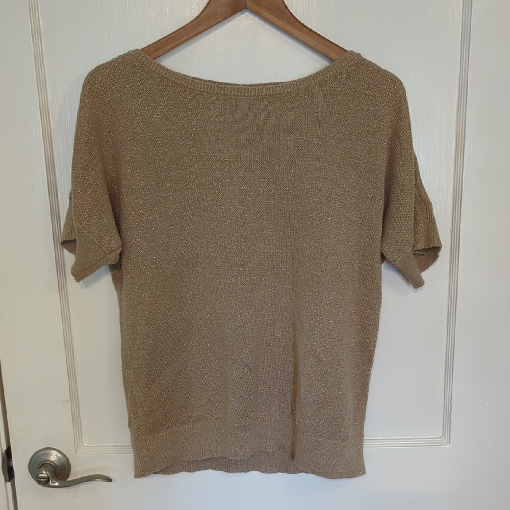 LOFT Gold Shimmer Sweater